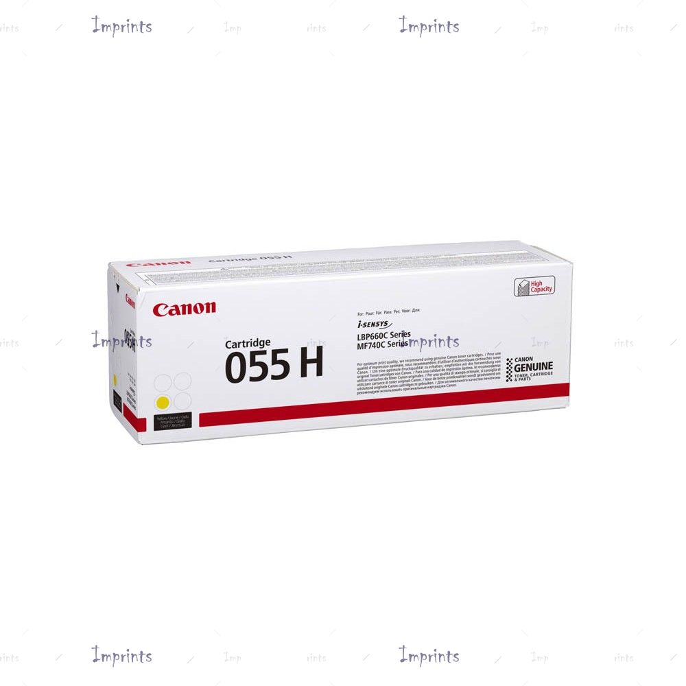 Оригинальный Картридж Canon Cartridge 055 H Yellow желтый увеличенный, № 055 H оригинальный