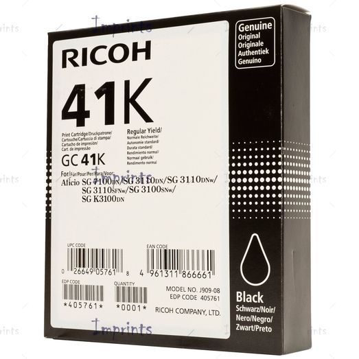 Оригинальный Ricoh Картридж Ricoh GC-41K черный увеличенный оригинальный для IMPRINTS.RU