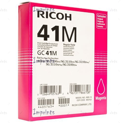 Оригинальный Ricoh Картридж Ricoh GC-41M пурпурный увеличенный, гелевый оригинальный для IMPRINTS.RU