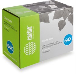 Лазерный картридж Cactus CS-CC364X (HP 64X) черный увеличенной емкости для HP LaserJet P4010, P4015, P4015dn, P4015n, P4015tn, P4015x, P4510, P4515, P4515n, P4515tn, P4515x, P4515xm (24'000 стр.)