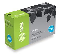 Лазерный картридж Cactus CS-Q5949X (HP 49X) черный увеличенной емкости для HP LaserJet 1320, 1320n, 1320nw, 1320t, 1320tn, 3390, 3392 (6'000 стр.)