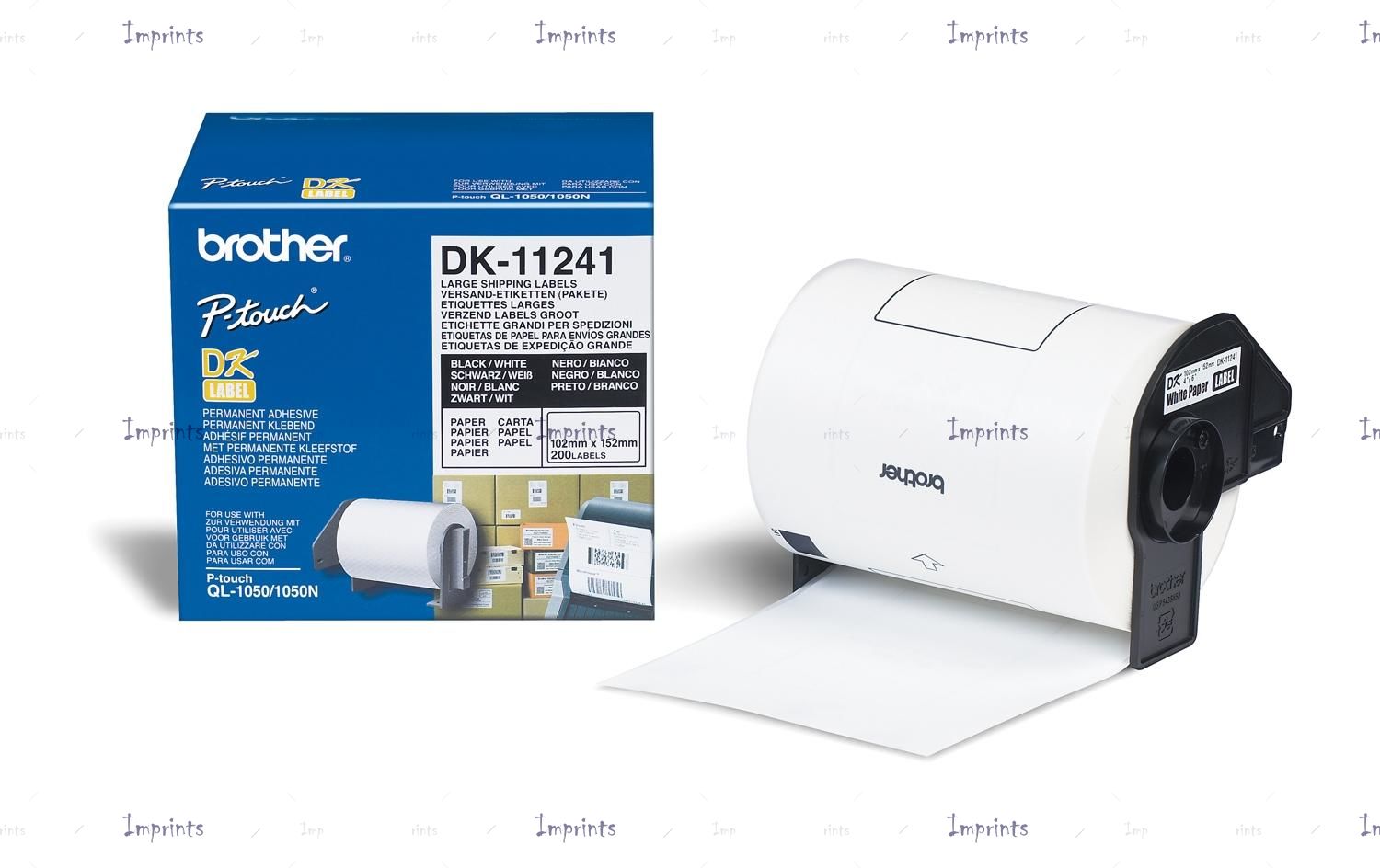 Картридж Brother DK-11241 наклейки большие транспортировочные 102*152 мм. оригинальный