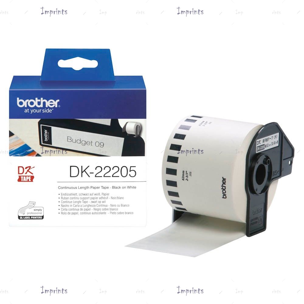Картридж Brother DK-22205 бумажная лента 62 мм.* 30,48 м. оригинальный