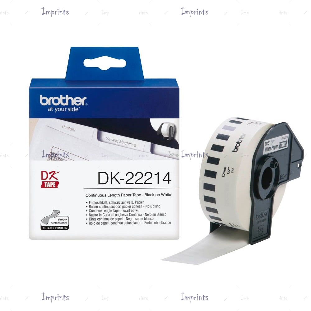 Картридж Brother DK-22214 бумажная лента 12 мм.* 30,48 м. оригинальный