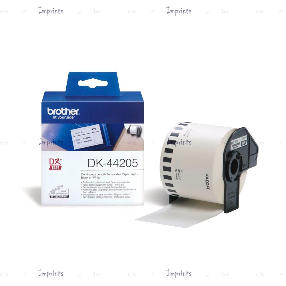 Картридж Brother DK-44205 белая бумажная лента 62 мм.* 30,48 м. оригинальный