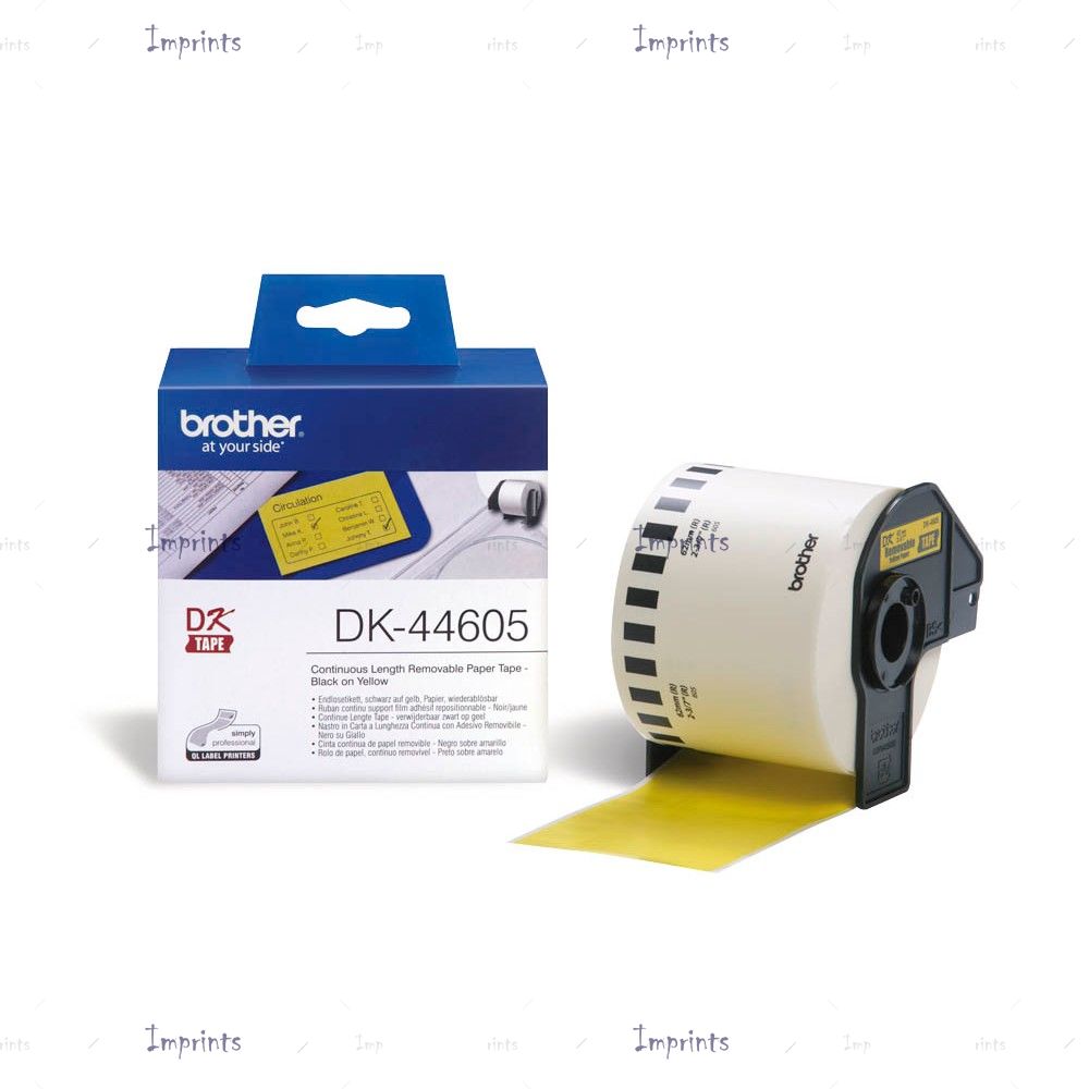 Картридж Brother DK-44605 желтая бумажная лента 62 мм.* 30,48 м. оригинальный