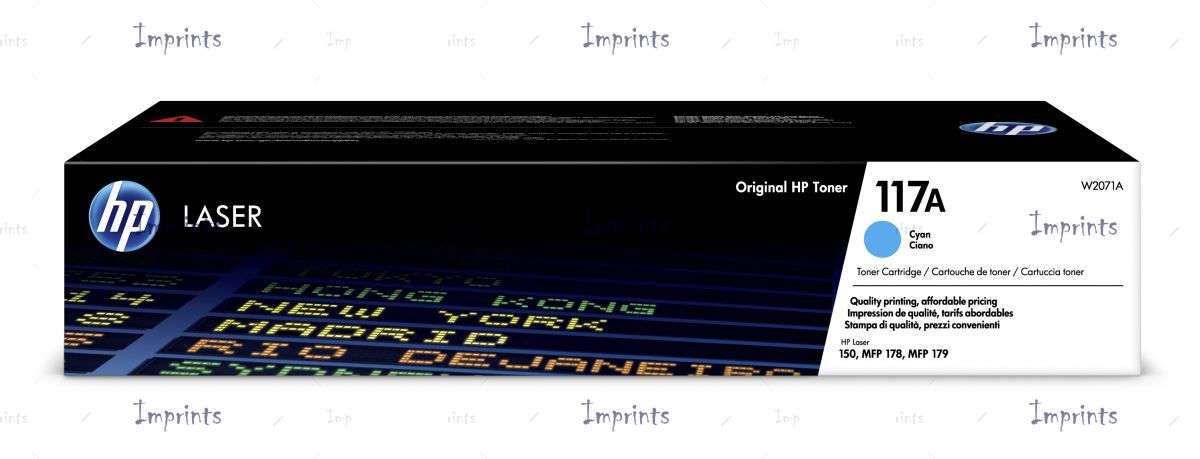 Картридж HP W2071A голубой, № 117A оригинальный