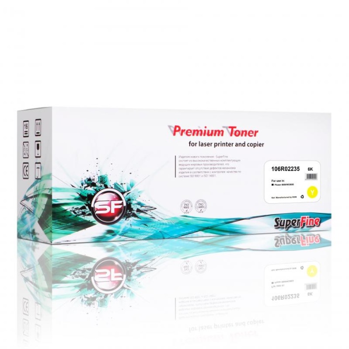 Тонер-картридж SuperFine 106R02235 для Xerox Phaser 6600, WC 6605 (Жёлтый, 6000 стр.)