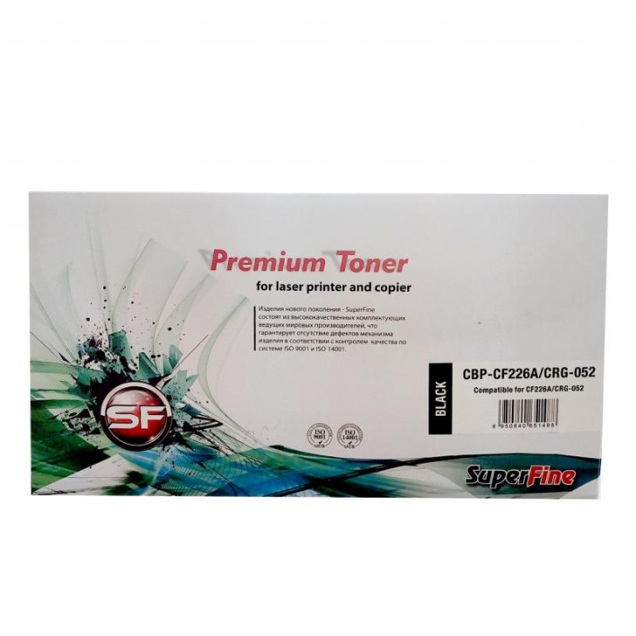 Тонер-картридж SuperFine CF226A, 052 для HP LJ Pro M402d, M402dn, M402dne (Чёрный, 3100 стр.)