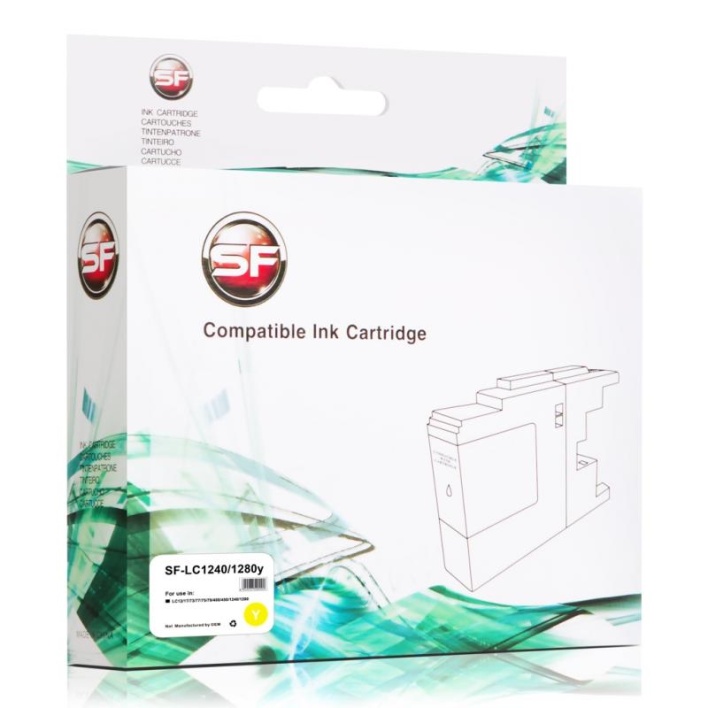 Струйный картридж SuperFine LC12/17/73/77/75/79/400/450/1240/1280Y жёлтый для Brother, совместимый