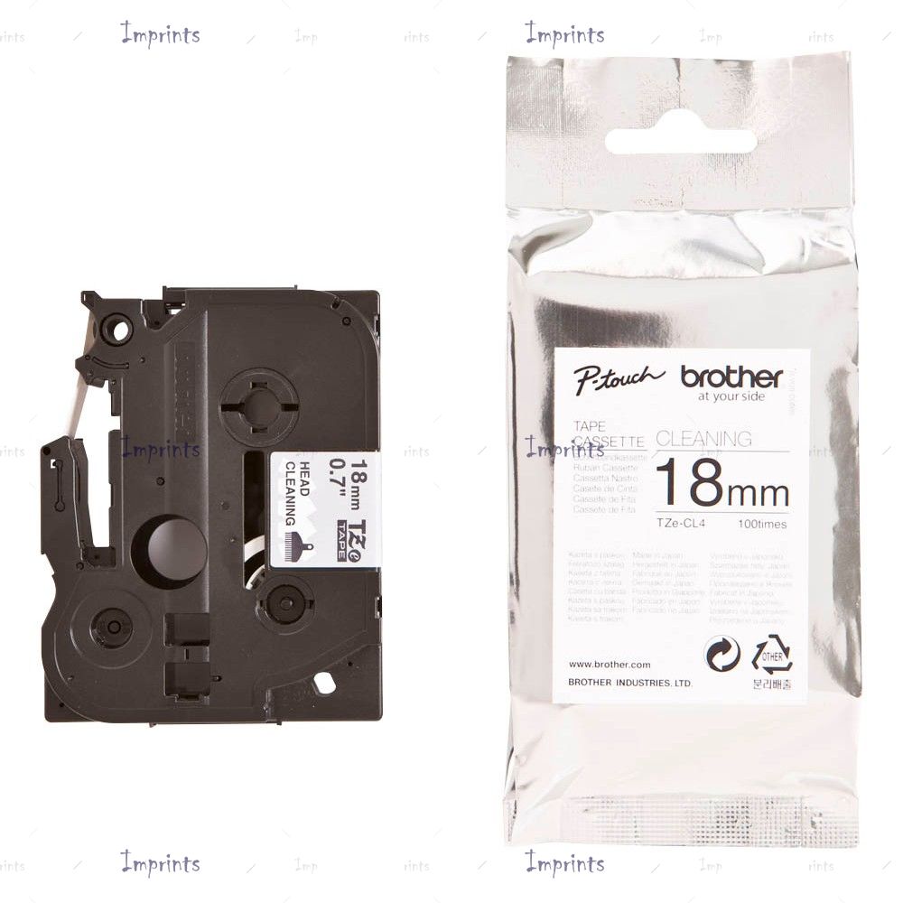 Картридж Brother TZE-CL4 наклейка чистящая, 18 мм. оригинальный