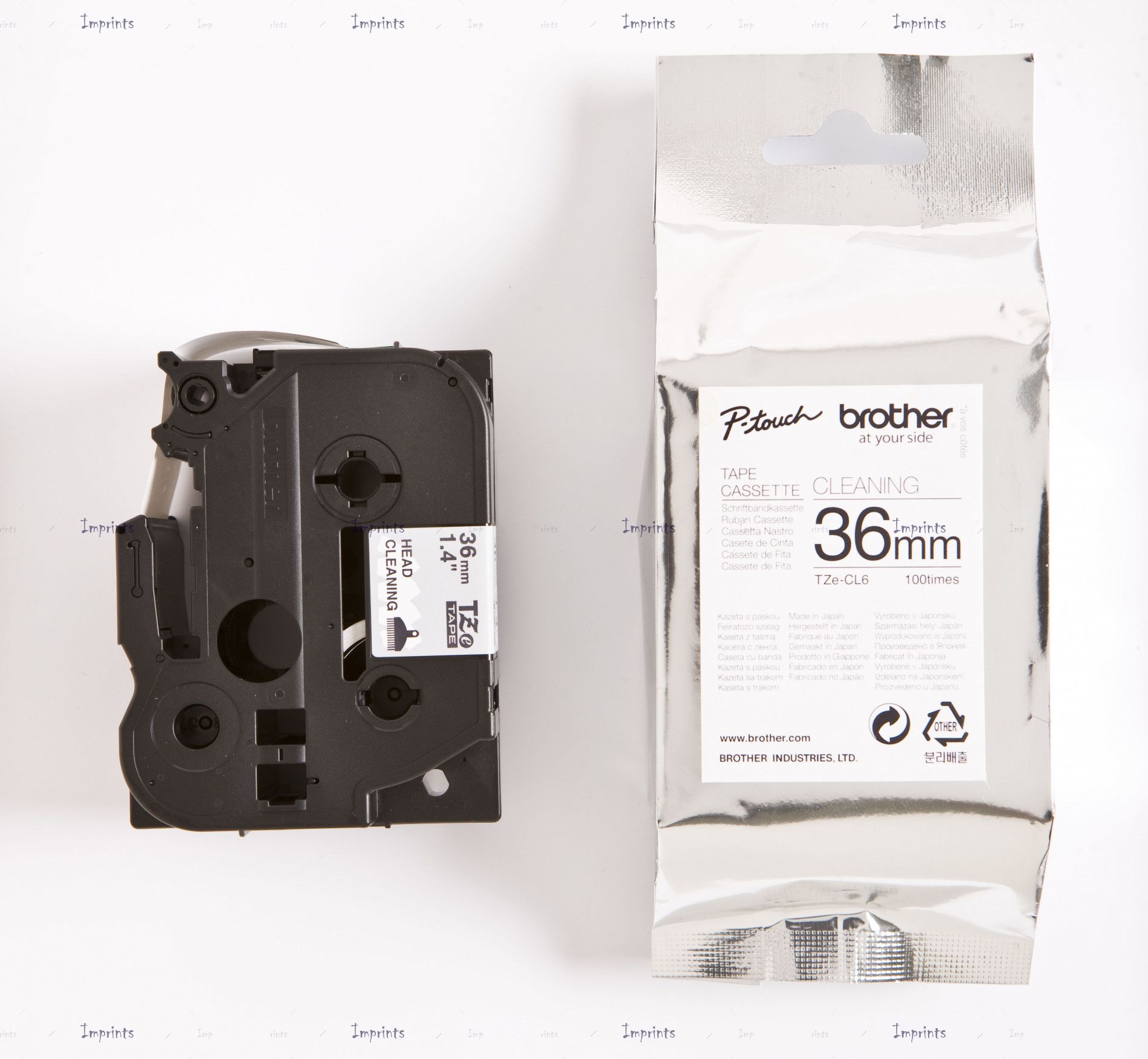 Картридж Brother TZE-CL6 наклейка чистящая, 36 мм. оригинальный