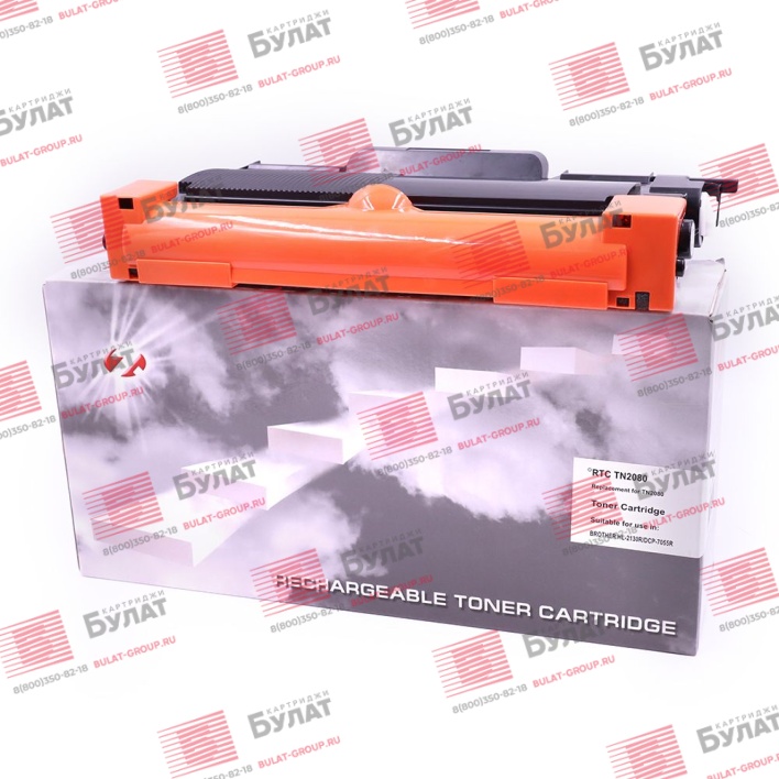 Тонер-картридж 7Q TN-2080 для Brother HL-2130, DCP-7055R (Чёрный, 700 стр.)