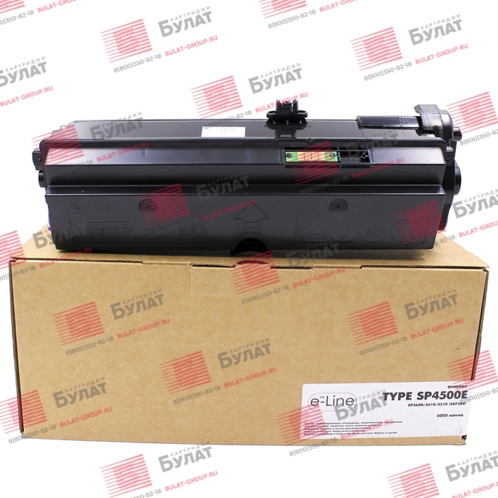 Тонер-картридж e-Line SP4500E (407340) для Ricoh Aficio SP 3600 (Чёрный, 6000 стр.)
