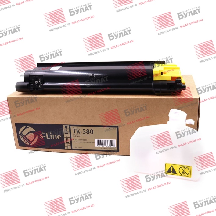 Тонер-картридж БУЛАТ s-Line TK-580Y для Kyocera FS-C5150dn (Жёлтый, 2800 стр.)