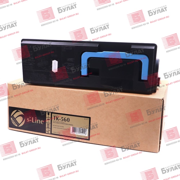 Тонер-картридж БУЛАТ s-Line TK-560K для Kyocera FS-C5300, FS-C5350, ECOSYS P6030C (Чёрный, 12000 стр.)