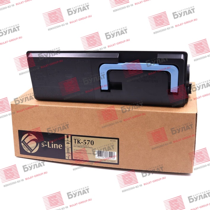 Тонер-картридж БУЛАТ s-Line TK-570K для Kyocera FS-C5400, ECOSYS P7035c (Чёрный, 16000 стр.)