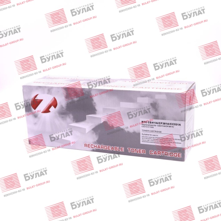 Тонер картридж 7Q CE411A, CF381A, CC531A, 718C для HP CLJ M351 и Canon LBP7200 (Голубой, 2800 стр.), универсальный