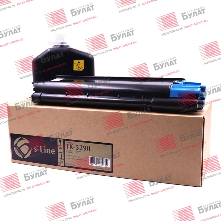 Тонер-картридж БУЛАТ s-Line TK-5290C для Kyocera ECOSYS P7240 (Голубой, 13000 стр.)
