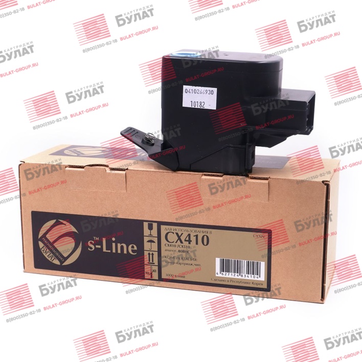 Тонер-картридж БУЛАТ s-Line 80C8HC0 для Lexmark CX410 (Голубой, 3000 стр.)