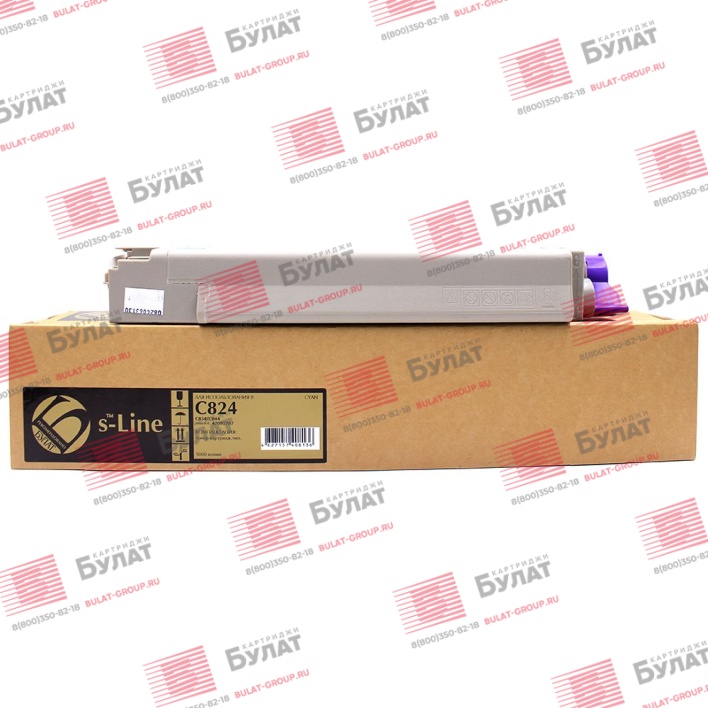 Тонер-картридж БУЛАТ s-Line 47095707 для Oki C824, C834, C844 (Голубой, 5000 стр.)