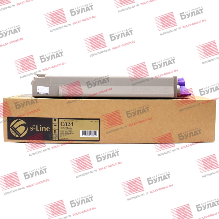 Тонер-картридж БУЛАТ s-Line 47095706 для Oki C824, C834, C844 (Пурпурный, 5000 стр.)