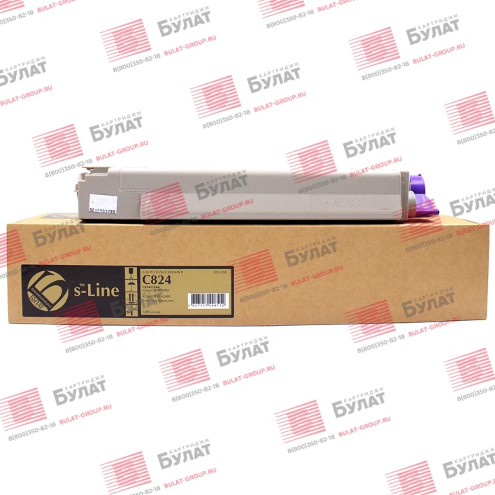 Тонер-картридж БУЛАТ s-Line 47095705 для Oki C824, C834, C844 (Жёлтый, 5000 стр.)