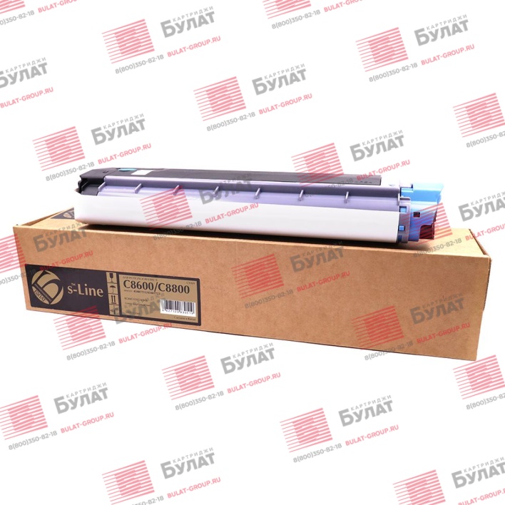 Тонер-картридж БУЛАТ s-Line 43487711, 43487723 для Oki C8600, C8800 (Голубой, 6000 стр.), универсальный