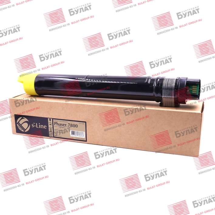 Тонер-картридж БУЛАТ s-Line 106R01572 для Xerox Phaser 7800 (Жёлтый, 17200 стр.)