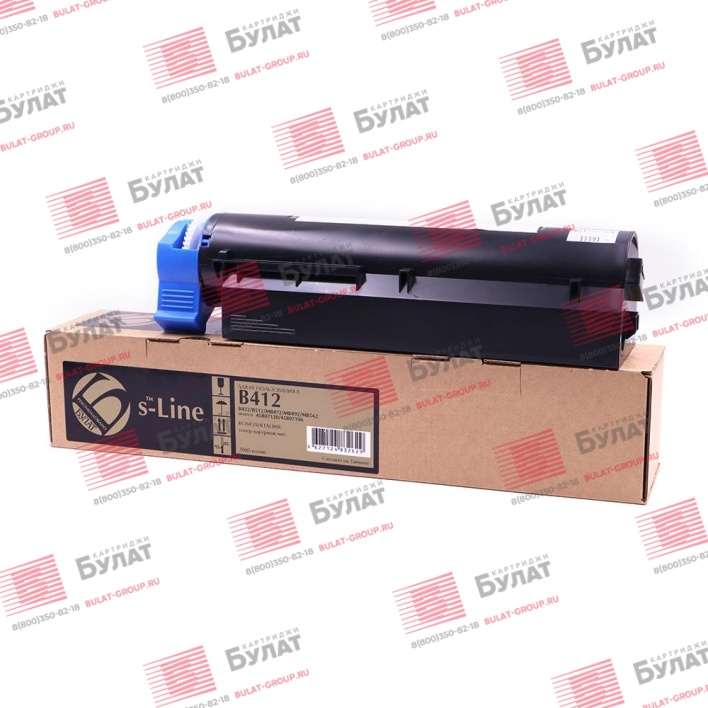 Тонер-картридж БУЛАТ s-Line 45807119, 45807102 для Oki B412 (Чёрный, 3000 стр.), универсальный