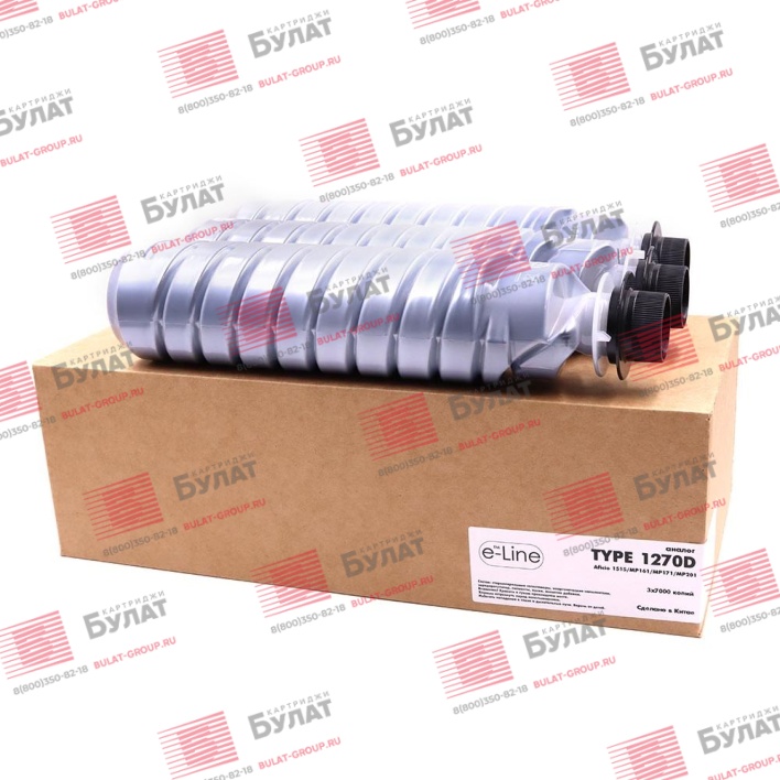 Тонер-картридж e-Line 1270D, MP201 (888261, 842024) для Ricoh Aficio 1515, MP 201 (Чёрный, 7000 стр.)