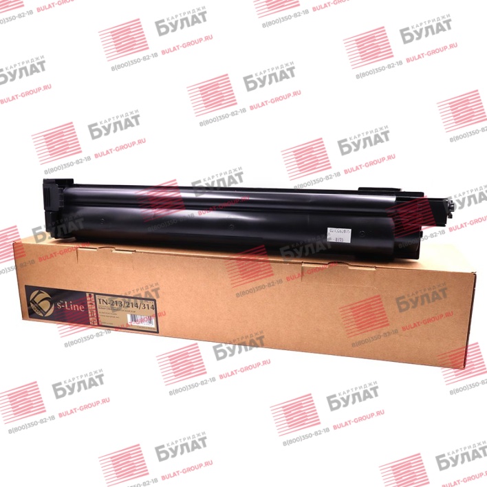 Тонер-картридж БУЛАТ s-Line TN213K, TN214K, TN314K для Konica Minolta bizhub C200, bizhub C203, bizhub C253, bizhub C353 (Чёрный, 26000 стр.), универсальный