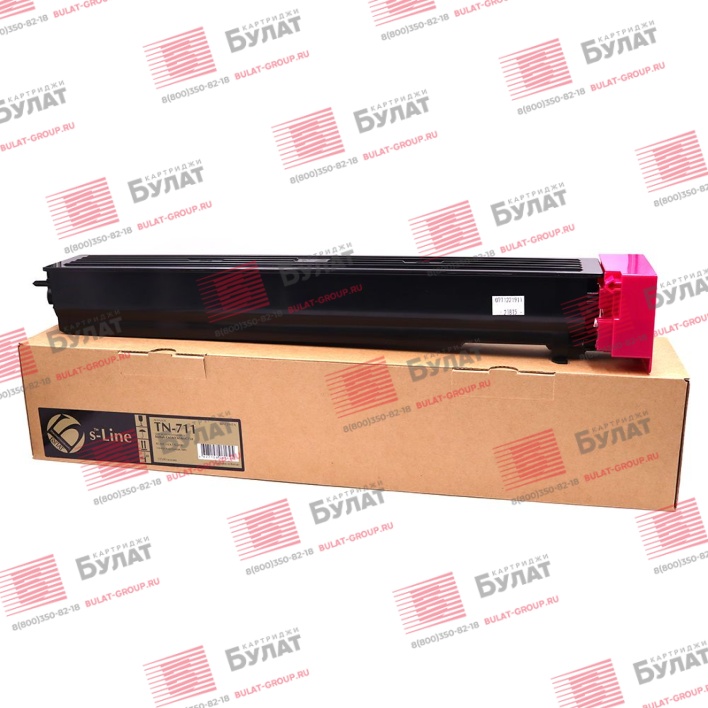 Тонер-картридж БУЛАТ s-Line TNP711M для Konica Minolta bizhub C654, C754 (Пурпурный, 31500 стр.)