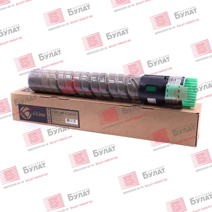 Тонер-картридж БУЛАТ s-Line MP C2551E (841587) для Ricoh AficioMP C2051, MP C2551 (Чёрный, 10000 стр.)